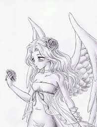 free angel coloring pages pictures imagixs drawing easy coloriage sans dents