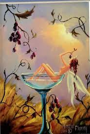 Vincent Fleming Fairy Grapes Wine Art Print