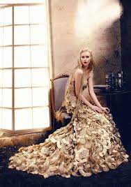Surreal Ball Gown Photography Enchanting Fashion Gold Wedding Dress Fairytale Fashion