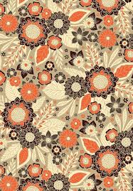 See more ideas about floral pattern, pattern, floral. Retro Orange Brown Cream 1970s Floral Pattern By Somecallmebeth Redbubble Floral Design Wallpaper Flower Line Drawings Color Palette Bright
