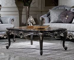 Crafted with solid pine wood treated to a weathered gray finish, this generously scaled. Casa Padrino Luxury Baroque Coffee Table Beige Dark Gray Gold Handcrafted Solid Wood Living Room Table Living Room Furniture In Baroque Style