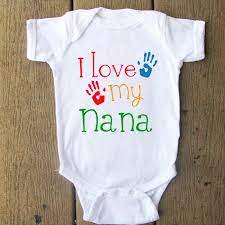 I Love My Nana Cute Printing Baby Onesie Funny Cotton Baby Boy Girl Short Sleeve Rompers Outfits Summer Baby Clothes 0 24m Bodysuits Aliexpress