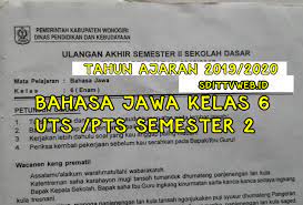 Download soal uts bahasa jawa kelas 6 sd/mi semester 1 (ganjil) lengkap kunci jawaban. Soal Uts Pts Bahasa Jawa Kelas 6 Semester 2 Tahun Ajaran 2019 2020 Sekolah Dasar Islam