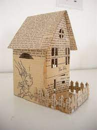 running in the yard paper houses cardboard house glitter houses