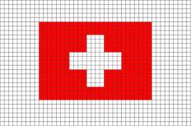 Flag Of Switzerland Pixel Art Pixel Art Flag Cross Stitch Pixel Art Grid