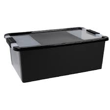 Boite De Rangement 26 L Noir Boite De Rangement Rangement Rangement Et Entretien Gifi