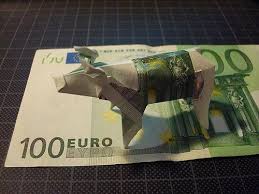 Origami Geld Stier Bzw Kuh Origami Handmade Crafts
