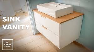 Diy bathroom vanity rustic bathroom vanities small bathroom vanities bathroom furniture bathroom storage bathroom ideas bath ideas build your own bathroom vanity isn't difficult as you think. How To Make A Bathroom Sink Vanity Unit Tiny Apartment Build Ep 1 Youtube