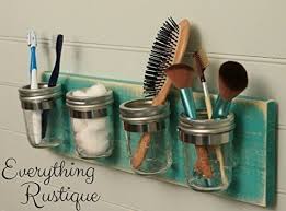 Check out our mason jar bathroom selection for the very best in unique or custom, handmade pieces from our bathroom shops. Mason Jar Organizer Bathroom Storage Mason Jar Decor Mason Jar Bathroom Set Bathroom Organizer Shabby Chic Beachfront Decor