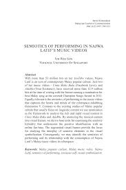 Dengarkan senarai lagu baru dan popular di malaysia dan indonesia sekarang! Pdf Semiotics Of Performing In Najwa Latif S Music Videos