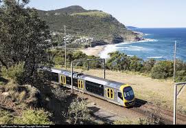 An Oscar Runs Alongside The Pacific Ocean Between Coalcliff And Stanwell Park Heading For Sydney New South Wales Stanwell Train