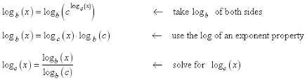 Change of base formula log to ln. 12 2 Logarithms