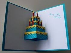 The bottom rung of the cake should be approximately half the length of the card. How To Make A Birthday Cake Pop Up Card Robert Sabuda Method Birthday Card Pop Up Birthday Cake Card Birthday Cards Diy