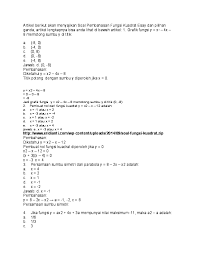 Check spelling or type a new query. Doc Artikel Berikut Akan Menyajikan Soal Pembahasan Fungsi Kuadrat Esay Dan Pilihan Ganda Vera Wati Academia Edu