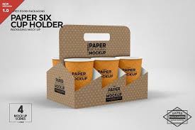 Download Paper Six Cup Carrier Holder Mockup Free Packaging Mockup Design Mockup Free Free Psd Mockups Templates
