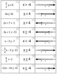 Linear Inequalities And Numberlines Matching Activity Teacherspayteachers Com Teaching Algebra Learning Math Linear Inequalities