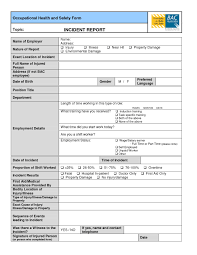 The Awesome Best Photos Of Safety Incident Report Form Template With Health And Safety In Health And Safety Incident Report Form Occupational Health And Safety