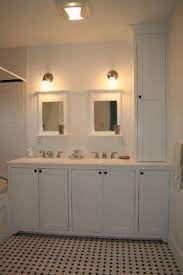 Custom Master Double Vanity With Linen Tower Bathroom Linen Tower Cheap Bathroom Remodel Double Vanity Bathroom