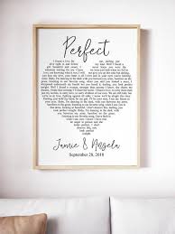 Welcome to ed sheeran's mailing list. Ed Sheeran Perfekt Songtexte Hochzeit Lied Herz Personalisierte Druck Druckbare Poster Valentines Geschenk D Song Lyric Print Wedding Lyrics Wedding Songs
