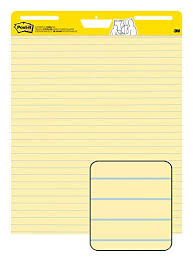 Post It Super Sticky Easel Pad 25 X 30 Inches 30 Sheets Pad 2 Pads 561 Yellow Lined Premium Self Stick Flip Chart Paper Super Sticking Power