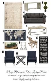 Navy Blue And Silver Living Room Dezdemonhomedecor Top Living Room Inspiration Board Silver Living Room Cheap Living Room Furniture