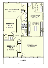 southern style house plan 3 beds 2