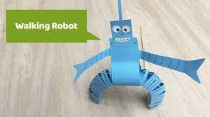 Robot toilet paper roll craft. Paper Craft Walking Robot Made Of Paper Your Kids Will Love It Youtube