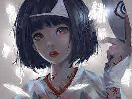 Characters with short black hair. Female Anime Character In White Top Wallpaper Black Hair Short Hair Red Eyes Asian Nora Noragami Noragami Women Wlo Noragami Anime Noragami Nora Noragami