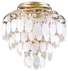 While there are plenty of ceiling flush mount lights to choose from, they're more functional than aesthetic. Dolce Semi Flushmount Champagne Leaf Beach Style Flush Mount Ceiling Lighting By Lighting New York