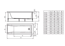 Vasche da bagno piccole dimensioni con seduta doccia modelli. Vasca Da Bagno Rettangolare In Acrilico Serie Connect Ideal Standard Solo Guscio Solimando Forniture