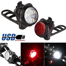 Bicycle Lights Cycling Bike Head Front Rear Tail 3 X Bright Led Light Usb Rechargeable 4 Mode Portable Compact 2o23 Kids Bikes Shop Bicycle Lights Bicycle Bike Lights Led