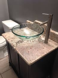 To complete the granite installation, seal the seams with bath/tile caulk. Twilight Granite Bathroom Vanity Project Details And Pictures
