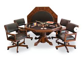 Product features 60 round poker table with 4 chairs in dark walnut finish. The Different Types Of Poker Tables Learn Your Options For A Great Poker Night In Your Home Home Stratosphere