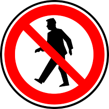 Tidak terima jalan diblokir, pemotor ngamuk dengan komunitas pejalan kaki. No Walking Sign Pedestrian Free Vector Graphic On Pixabay