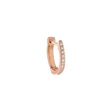 14kt rose gold diamond emerald snake huggie earrings. 14k Gold Diamond Huggie Earrings Adina S Jewels