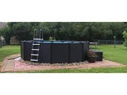 intex graphite gray panel pools above ground pool package 15 8 round x 49 tall 26383eh best above ground pool above ground pool in ground pools