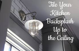 You could even put in a shelf to hold the microwave/toaster oven. Kitchen Tile Backsplash Why You Should Take It All The Way Up To The Ceiling