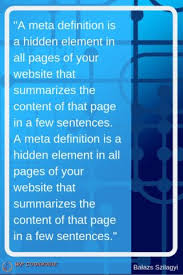 Meta Description Definition Seo Business Definitions Can You Find It