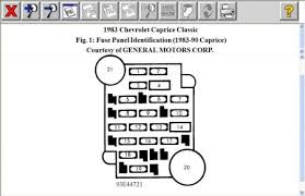 Looking for info about fuse box diagram 1995 chevrolet caprice clic? 1983 Chevy Caprice Where Is The Fuse For The Radio