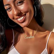 Dainty Minimalist Name Necklace Personalized, 18K Gold Name Necklace  Customizable, Custom Name Necklace Jewelry Christmas Gift for Women