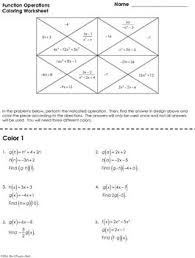 These multiple function operations worksheets will produce problems for practicing evaluating multiple general functions. Function Operations Coloring Worksheet By Mrs E Teaches Math Tpt