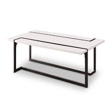 Rectangle coffee table tufted top sofa colors. Syrex Rectangle Coffee Table White Gun Metal Mibasics Target