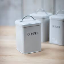 Plenty of styles are available, including modern and contemporary, coastal, bohemian and traditional, as well as many other jars, canisters, and sets. Steel Coffee Canister In Grey Or White Garden Trading