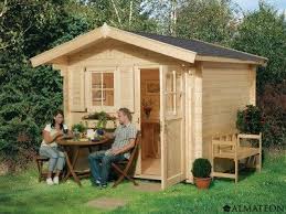 Abri En Bois Brut 9 0 M2 Nagold 14 Epaisseur 45 Mm Almateon Petit Chalet En Bois Abri Bois Chalet De Jardin
