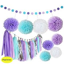 Aww i love the purple decoration. Purple Silver Party Decorations Tissue Pom Pom Happy Birthday Banner Purple Silver Circle Paper Garland For Birthday Party Decorations Purple Silver First Birthday Party Supplies Qian S Party Home Kitchen Event Party