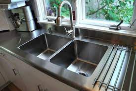 Maybe you would like to learn more about one of these? Stainless Steel Integrated Sink And Counter Rdherbert Com Stainless Steel Sinks Steel Countertops Stainless Steel Countertops