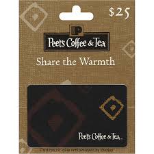 Get a peet's coffee gift card. Peets Coffee Gift Card 25 Gift Cards Schulte S Fresh Foods
