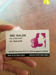 820 tampines street 81, singapore (520820). Singapore Service Hair Salon Mei Salon Nestia