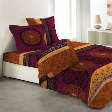 Un choix unique de housse de matelas disponible dans notre magasin. Parure De Draps Coton Superieur Lit 140 Cm 4 Pieces Kahena Orange Linge De Lit Eminza