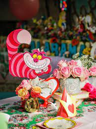 Have your guests hold the photo props in front of the hanging signs for an awesome photo op. Alice In Wonderland Birthday Party Whimsy Fantasy Hostess With The Mostess